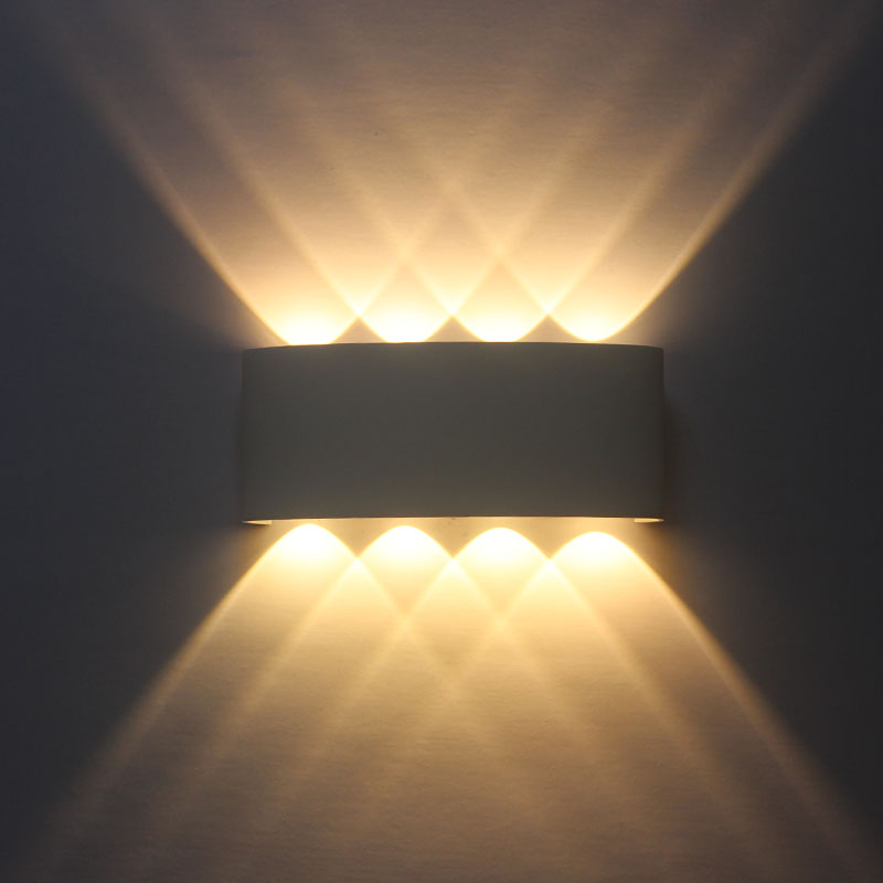 Moderne 360-Grad-Wandleuchte LED-Wandleuchte Up and Down Außen- und Innenbeleuchtung