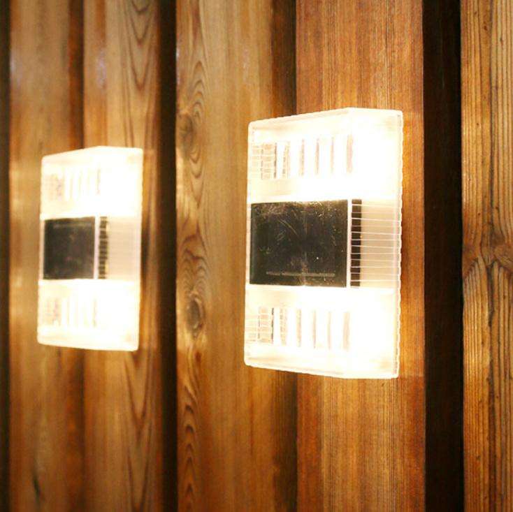 6LED Solar Transparent Wand Lampe Nachtlicht Outdoor IP65 Wasserdichte Licht für Home Dekoration Hof Licht