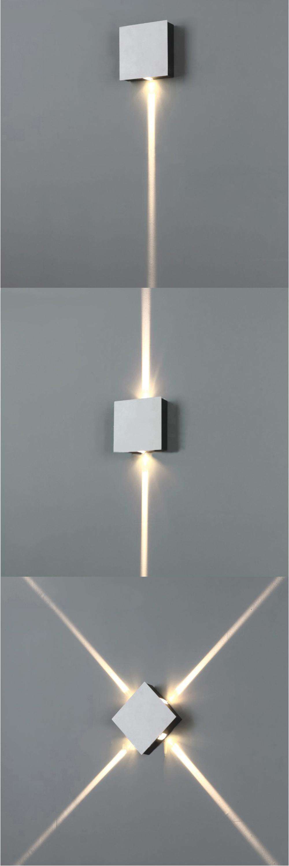 Quadratische LED-Wandleuchte