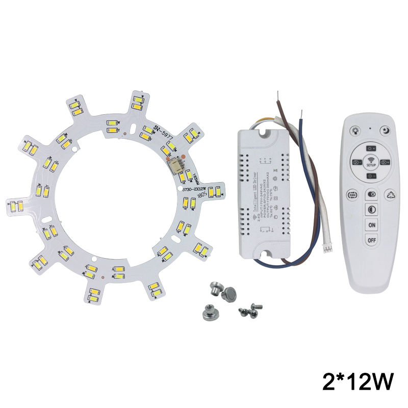 5730 SMD LED iluminación de techo 2.4G WIFI control de conexión de teléfono móvil control remoto para sala de estar cocina luz de techo