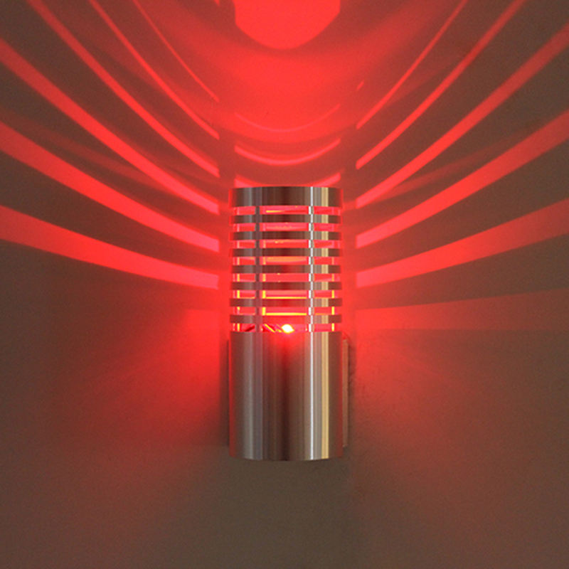 Zylindrische LED-RGB-Wandleuchte für den Innenbereich, 3 W, AC85-265 V, Aluminium, dekorative LED-Wandleuchte für Flur, Treppenhausbeleuchtung, zylindrische LED-RGB-Wandleuchte für den Innenbereich, 3 W, AC85-265 V, Aluminium, dekorative LED-Wandleuchte für Flur und Treppenhaus