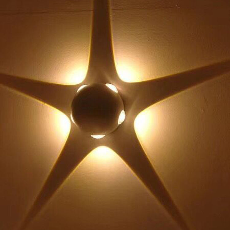 10W kreative runde LED-Außenwandleuchte Korridor fünfseitige leuchtende Wandleuchte10W kreative runde LED-Außenwandleuchte Korridor fünfseitige leuchtende Wandleuchte