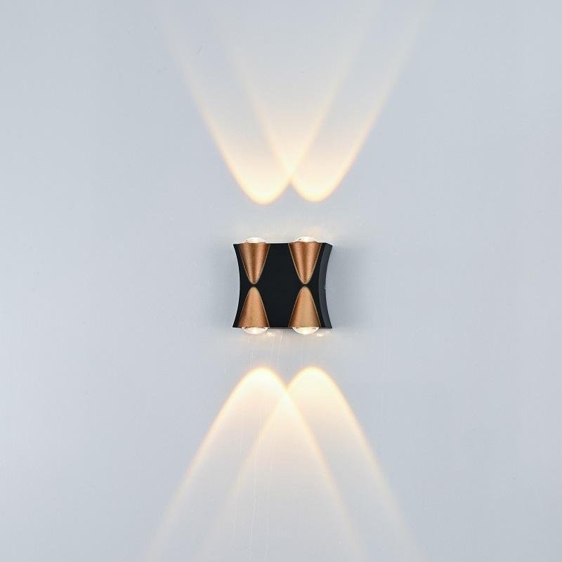 Lámpara LED de pared brillante de lujo para exteriores, resistente a la lluvia, para villa, hotel, pared exterior, balcón, lámpara para exteriores, lámpara para poste de puerta de patio