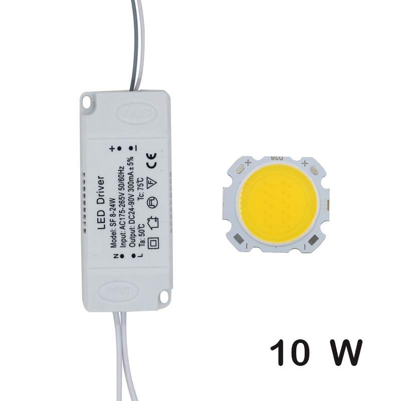 LED-COB-Lampenperle, 10 W-30 W, Lichtquellenchip + LED-Treiber, Netzteil, kalt/warm/natürliches Weiß für DIY-LED-Spotlicht