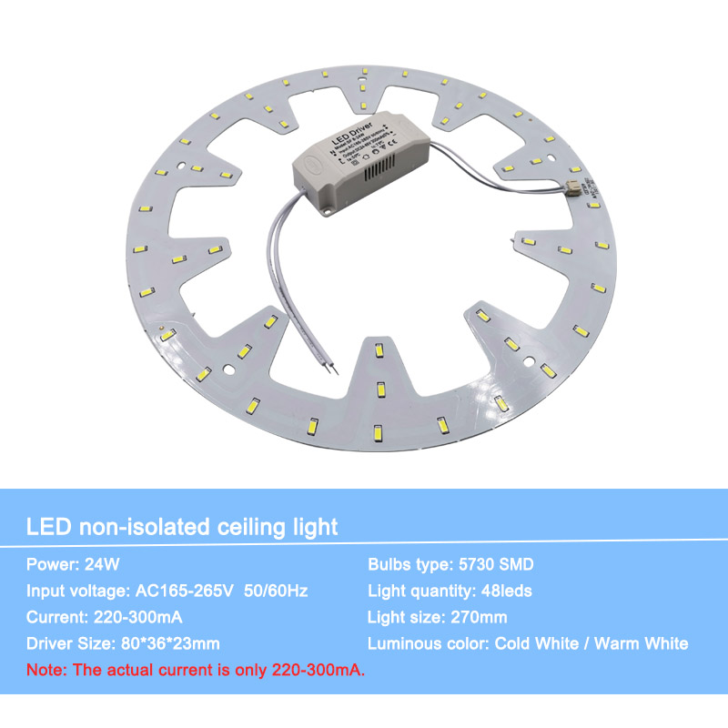 Moderne LED Plafonniers 12-24W Cuisine Source de Lumière Module AC220V Salon Économie D'énergie Plafond Éclairage Rénovation Conseil