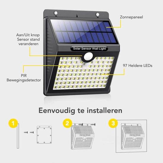 lumière extérieure solaire menée