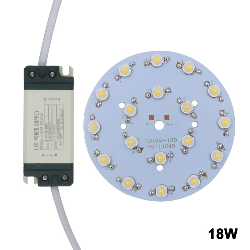 Conductor plástico de la fuente de alimentación de la cáscara del panel LED del tablero del microprocesador del poder más elevado de la estrella de la luz del punto del bulbo de 24W LED