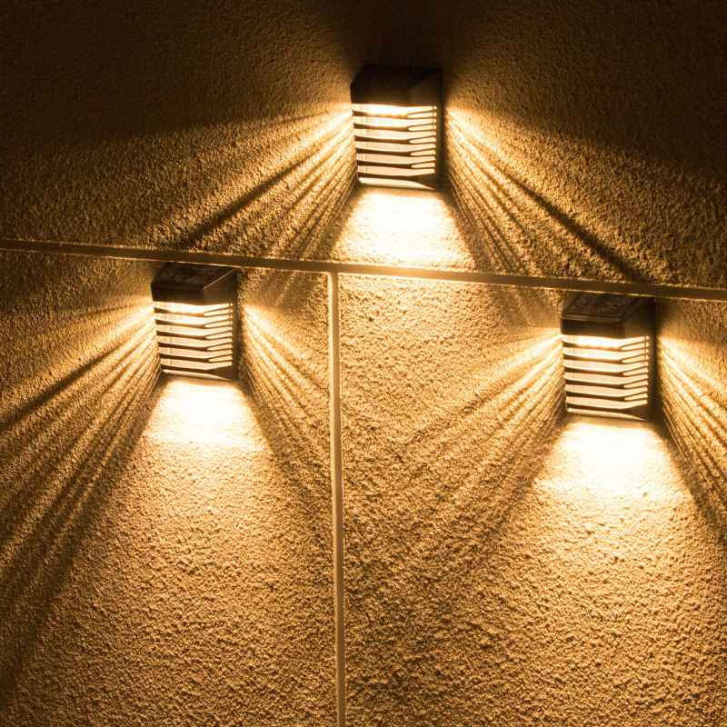 Capteur solaire applique murale à économie d'énergie mur LED lumières solaires extérieur lumière LED solaire étanche jardin lumières solaires cour paysage