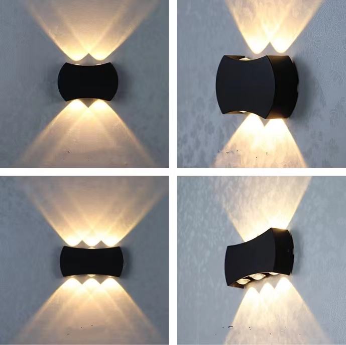 Lámpara de pared de arco de luz hacia arriba y hacia abajo Escalera de pasillo