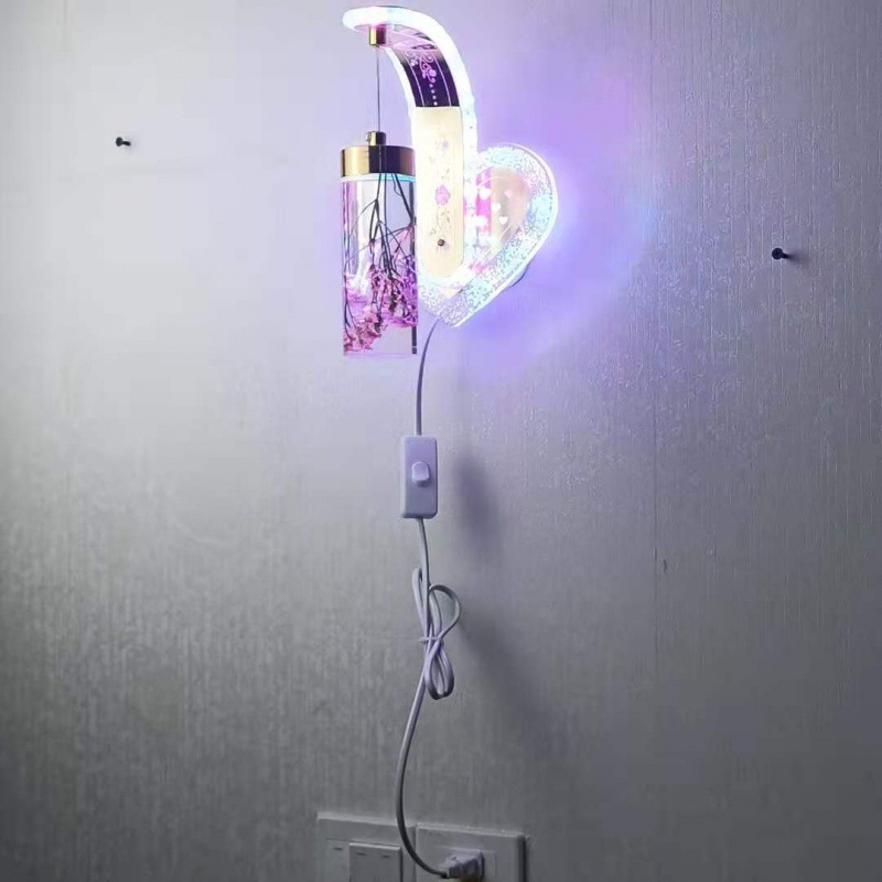 Moderne Acryl-Innenwandleuchte, LED-Schlafzimmer-Nachttischlampe, Wandleuchte, warmweiß, kaltweiß, für Schlafzimmer, Flur, Treppen