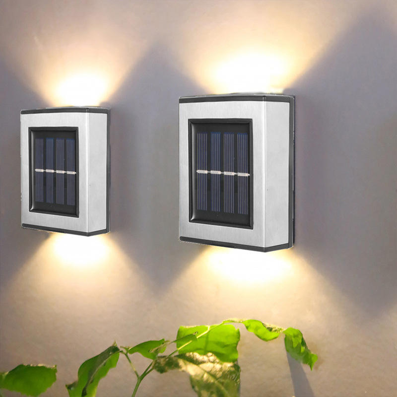 Vente chaude Belle Noir Étanche IP65 Solaire Applique Murale Extérieure Escalier Couloir Lumière Pour Jardin Applique Murale Décorative
