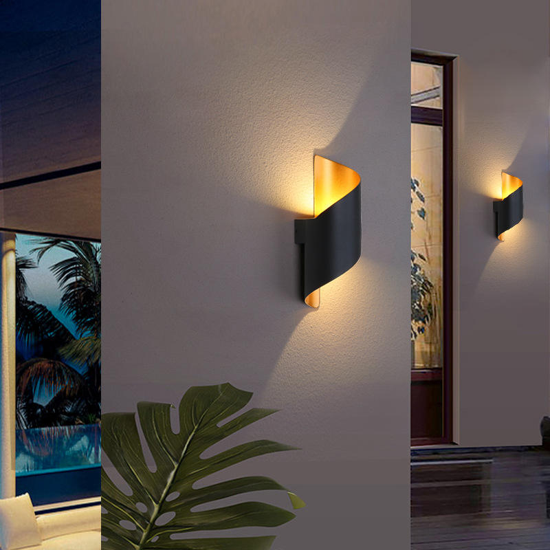 Lámpara de pared LED para dormitorio con aplique decorativo de aluminio