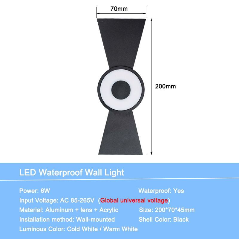 LED-Wandleuchte für den Außenbereich