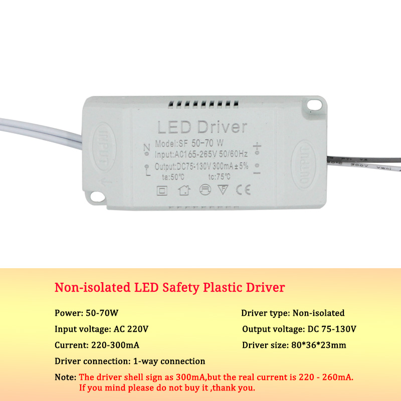 8–120 W LED-Treiber-Netzteil für AC220 V, nicht isolierender Transformator, Deckenleuchte, Ersatz-Glühbirnen-Chip