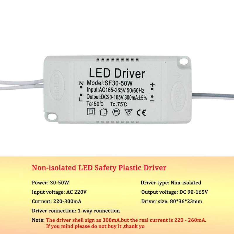 8–120 W LED-Treiber-Netzteil für AC220 V, nicht isolierender Transformator, Deckenleuchte, Ersatz-Glühbirnen-Chip