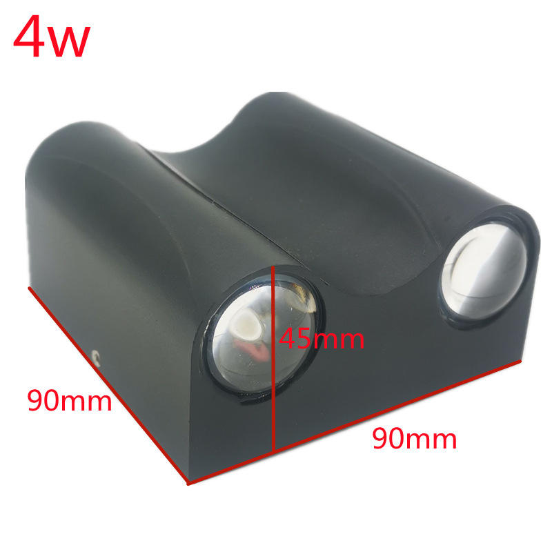 LED-Wandleuchte, Aluminium, für den Außenbereich, IP65, wasserdicht, nach oben und unten, Wandleuchte, für Zuhause, Treppe, Schlafzimmer, Nachttisch, Korridor, 4/6/8 W, 2 Jahre Garantie
