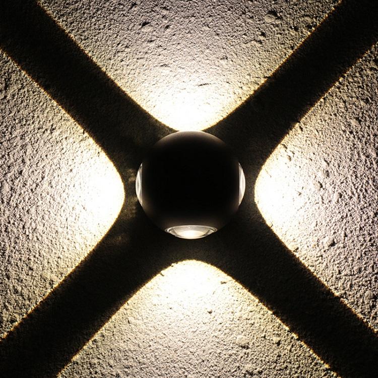 4W Kleine NEUE Ankunfts-Kugelleuchten für den Außenbereich, mehrfarbige Lichter, Außenwandleuchten, Leuchte, LED-Wandleuchte, LED-Wandleuchten
