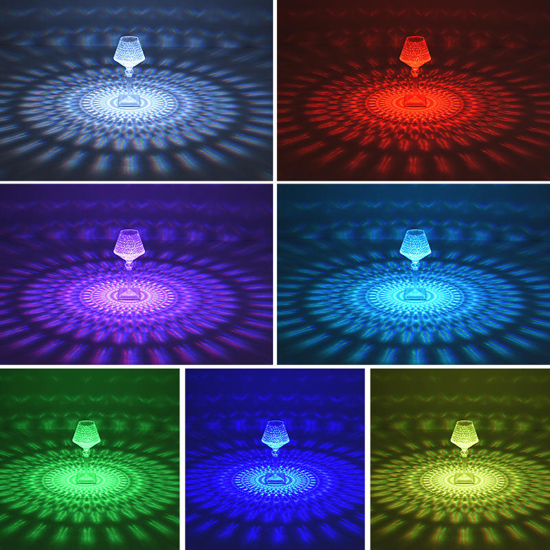 lámpara de mesa led acrílico