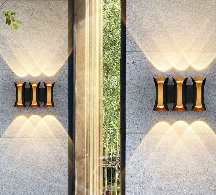 Nueva lámpara de pared LED impermeable para exteriores, balcón interior, porche de aluminio, candelabro de jardín, lámpara de pared para Villa, luminaria