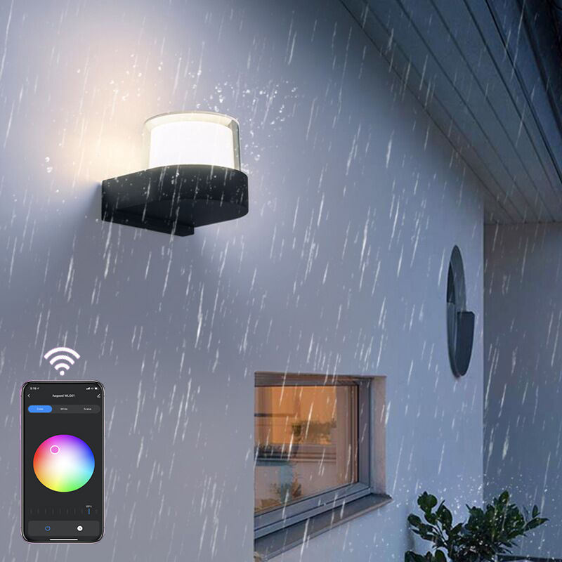 LED Smart Wand Lampen 10W Outdoor Tuya Wifi Cube RGB App Dimmbare Wandleuchte Wasserdicht Garten Alexa Google Hause acryl Wand Licht