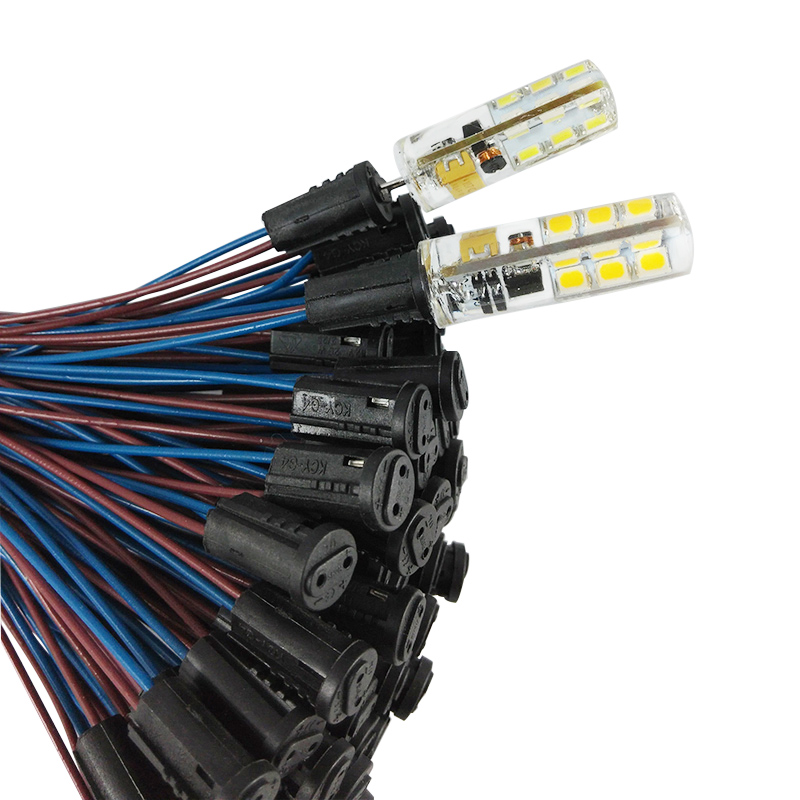 50 cm G4 LED-Energiesparlampenfassung, Kristall-Lampenstecker mit Kabelsockel, G4-Sockel, Lampenfußsockel