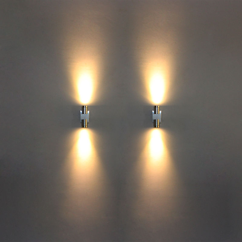 2x1W AC85-265V Luces de pared LED modernas de aluminio Lámpara de pared Aplique de luz de espejo para decoración de paredes interiores o iluminación2x1W AC85-265V Luces de pared LED modernas de aluminio Lámpara de pared Aplique de luz de espejo para decoración de paredes interiores o iluminación