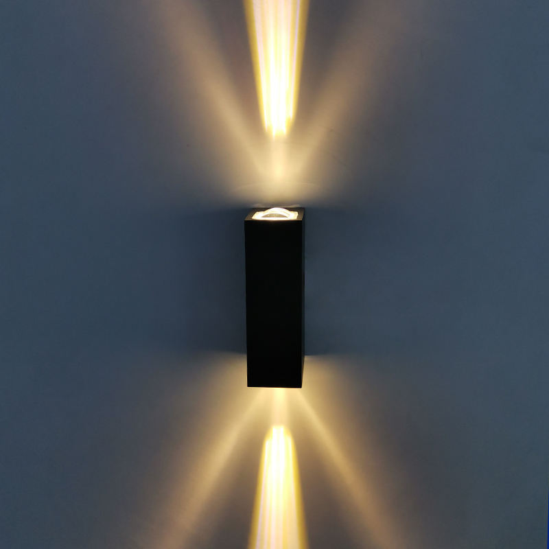 aplique de pared exterior negro