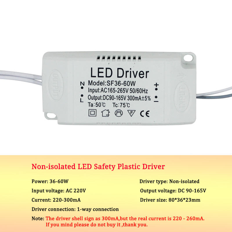 8–120 W LED-Treiber-Netzteil für AC220 V, nicht isolierender Transformator, Deckenleuchte, Ersatz-Glühbirnen-Chip