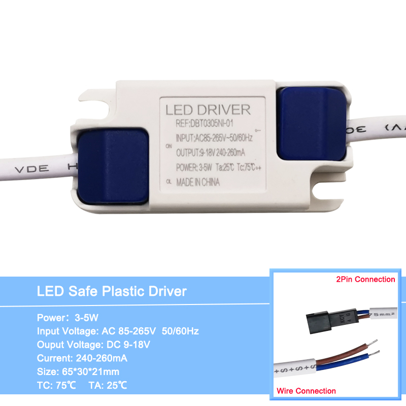 1-36W LED-Beleuchtungstransformatoren Netzteil AC100-240V Hochwertiger LED-Konstantstrom-Treiberadapter 300mA für LED-Leuchten