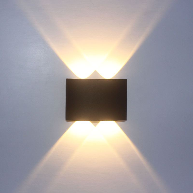 Schwarze 4W ovale LED-Wandleuchte