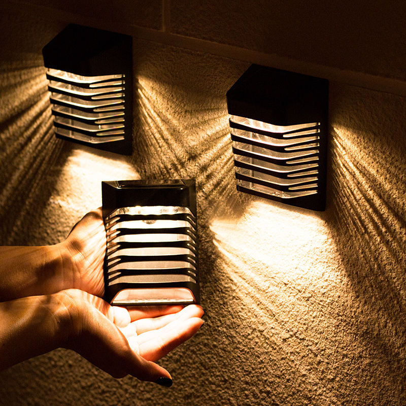 Mini Patio Éclairage Solaire Escaliers Pont Étape Lumières IP65 Étanche Extérieure Jardin Encastré Surface Led Solaire Clôture Lampe