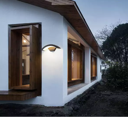 LED-Außenwandleuchte, fächerförmige Hofleuchte, 18 W, wasserdichte Wandleuchte, LED-Beleuchtung, Aluminium-Wandleuchte