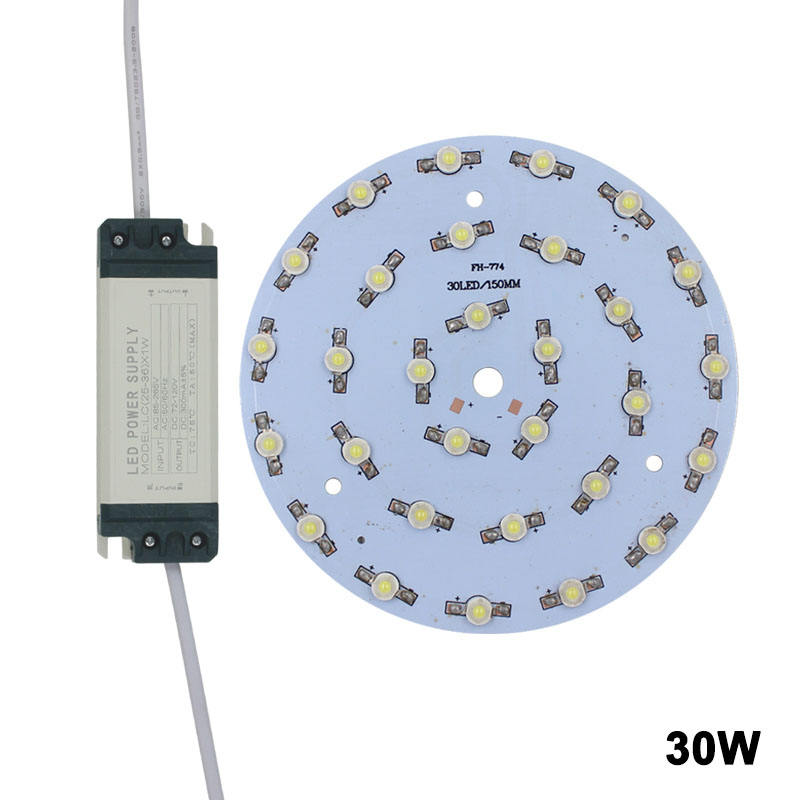 Conductor plástico de la fuente de alimentación de la cáscara del panel LED del tablero del microprocesador del poder más elevado de la estrella de la luz del punto del bulbo de 24W LED