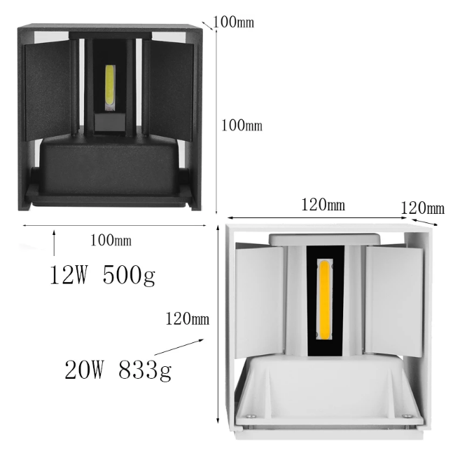 IP65 Impermeable 12W 20W Interior Exterior 