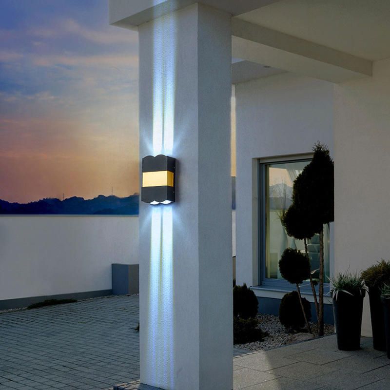 Hochwertige Garten-IP65-wasserdichte Aluminium-Rechteck-LED-Außenwandleuchte zur Wandmontage
