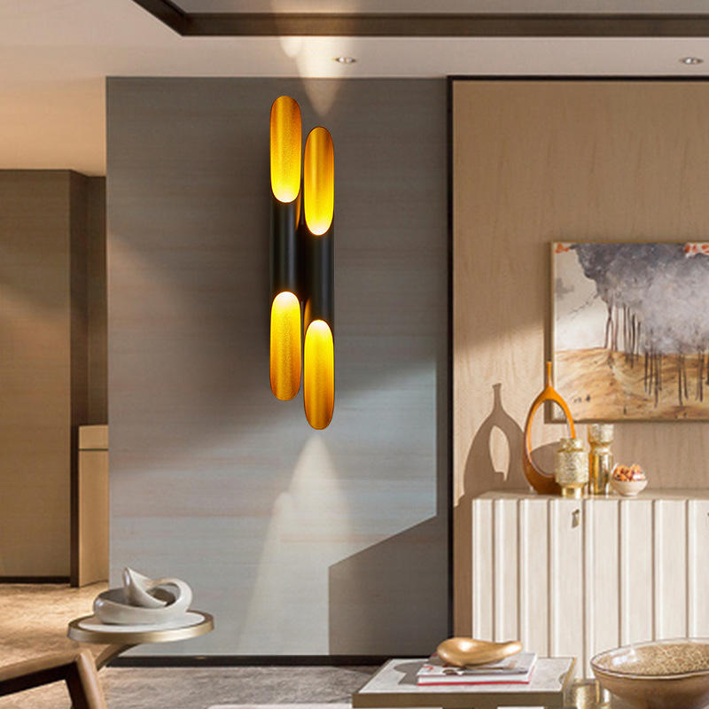 Postmoderne nordische kreative Wohnzimmer Hintergrund Schlafzimmer Nachttisch Gang Wandleuchte Bar Doppelkopf Industrie Wandleuchte