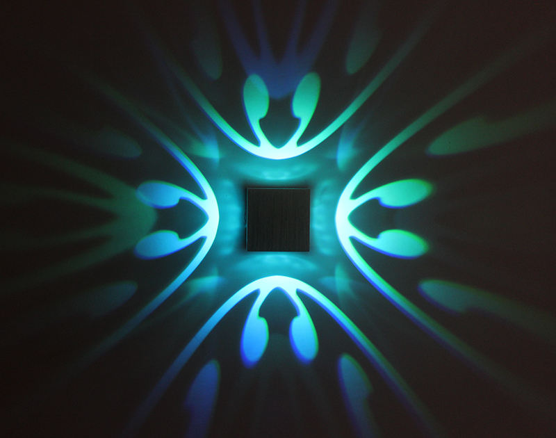 Lámpara de pared LED RGB nórdica de mariposa de 4 lados para decoración de dormitorio, luz de pared, sala de estar, iluminación colorida para fiestas interiores