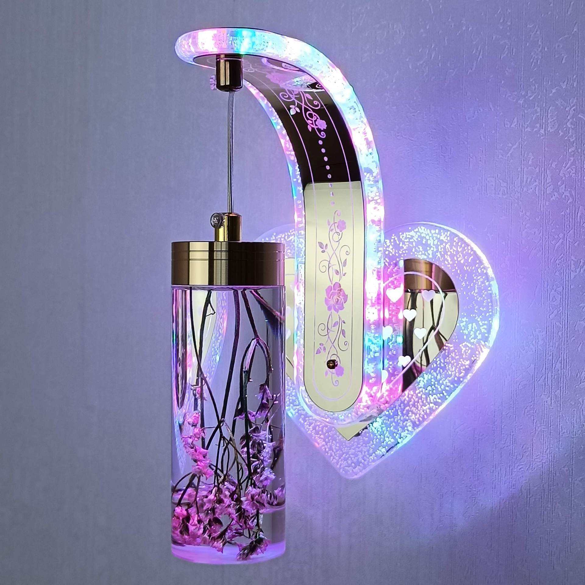 2022 12W LED Innenwandleuchte für Schlafzimmer Nachttischdekoration echte Blume Wandleuchte Treppenlampe Nachtlampe für Wohnzimmer