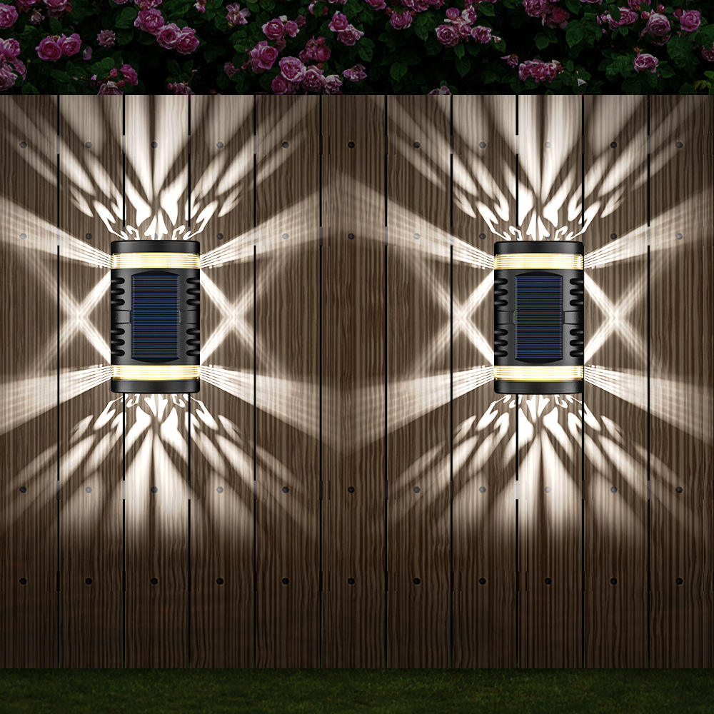 Wandleuchte, Solar-Garten-Außendekoration, Garten, wasserdichte Auf- und Ab-Beleuchtung, Außendekoration, Induktions-Wandfluter-Licht