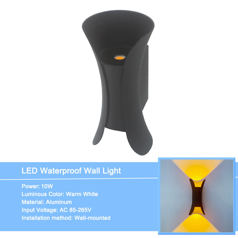 10W LED-Außenwandleuchten wasserdichte Wandleuchte Moderne LED-Wandleuchte Up Down Beleuchtung Outdoor Home Room Schlafzimmer
