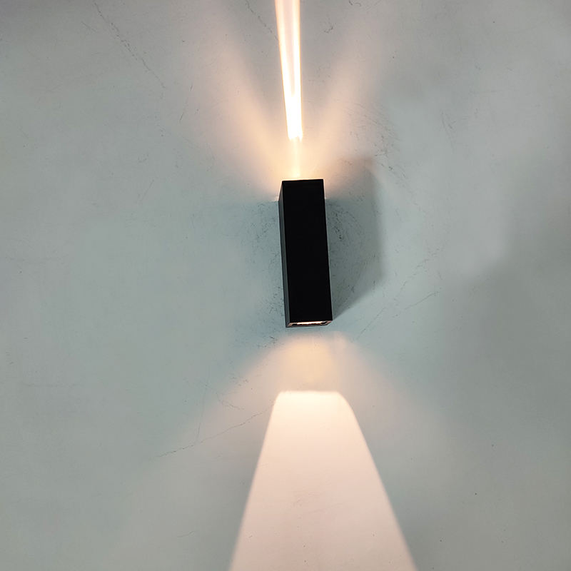 6W Black Beam Moderne Wandleuchte Außenbeleuchtung Indoor Wasserdichte LED-Lampe Wohnzimmer Gang Park Landschaft Garten Licht