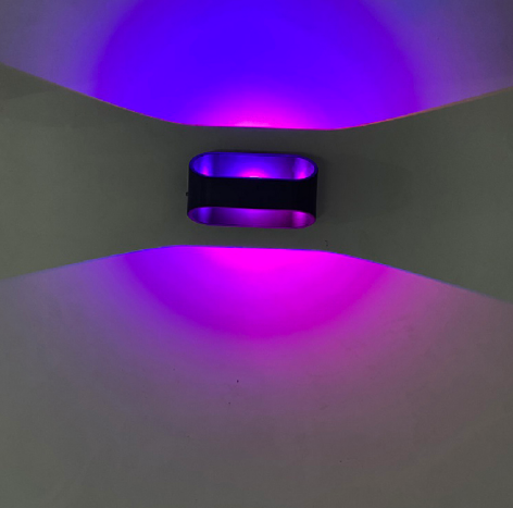 Neue Weiße Aluminium 5W RGB Wand Lampe Up Und Down Indoor Wandlamp Diy Farbe mit Controller Innen Wand Lampe RGB Wand Lampe