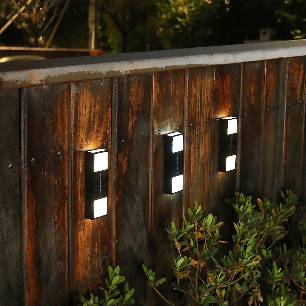 Superhelle IP65-wasserdichte Außen-Haushalts-Garten-Yard-Dekorations-Beleuchtung nach oben und unten 6-LED-Solar-Wandleuchte