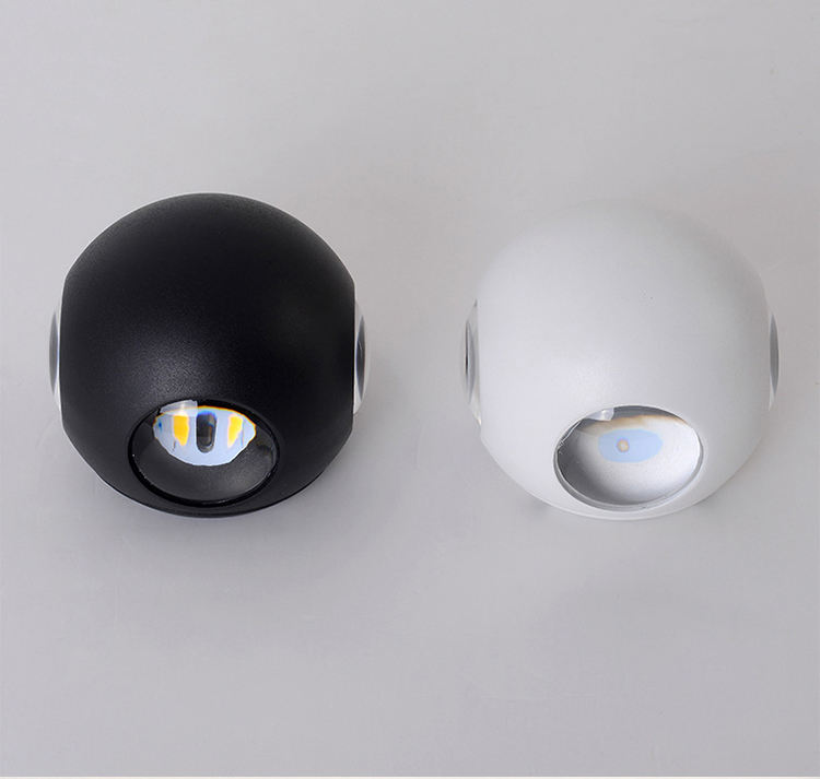 6W Wasserdichtes Licht 2023 NEUE Kugelleuchten Outdoor-LED-Wandleuchten Runde wasserdichte Wandleuchte Up And Down Wandleuchte