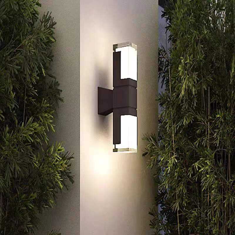 LED-Doppelkopf-Wandleuchte, quadratisch 