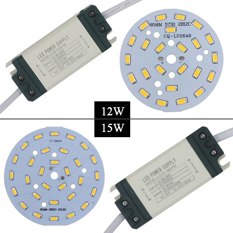 7W SMD5730 Leuchtdiodenchip + Kunststoffgehäuse LED-Treiber-Netzteil für LED-Deckenleuchte
