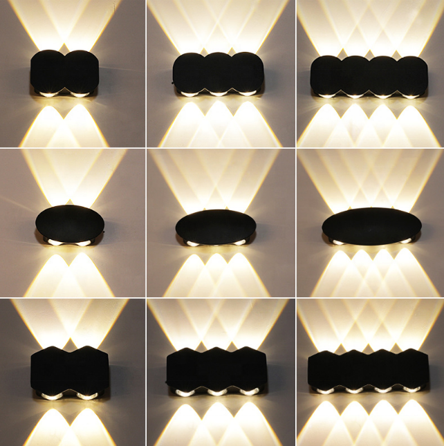 Aplique de pared LED moderno hacia arriba y hacia abajo Cubo de iluminación
