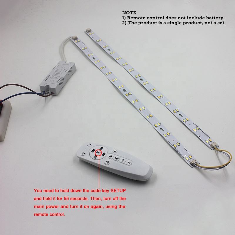 24W dimmable LED plafonnier lumineux tricolore ajuster 5730SMD source de lumière éclairage infrarouge contrôle chambre downlight