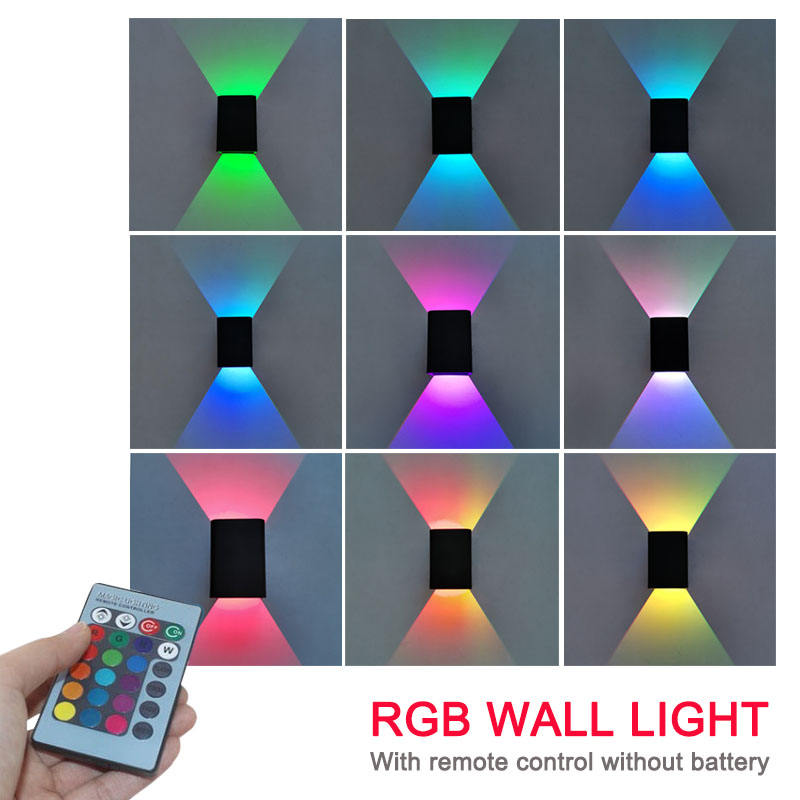 Moderne 5W LED Up Down Wandleuchte RGB Schlafzimmer Nachttisch Dekoration Wandlampe AC85-265V Industrieprojektbeleuchtung