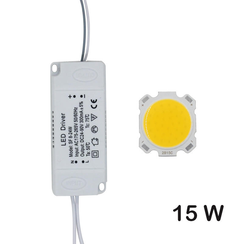 LED-COB-Lampenperle, 10 W-30 W, Lichtquellenchip + LED-Treiber, Netzteil, kalt/warm/natürliches Weiß für DIY-LED-Spotlicht